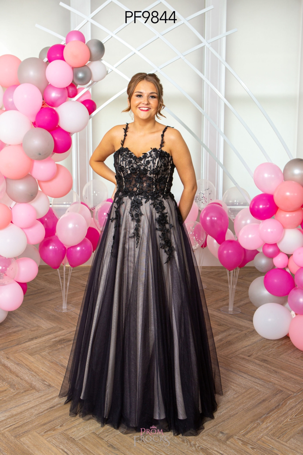 PF9844 BLACK/NUDE PROM/EVENING DRESS