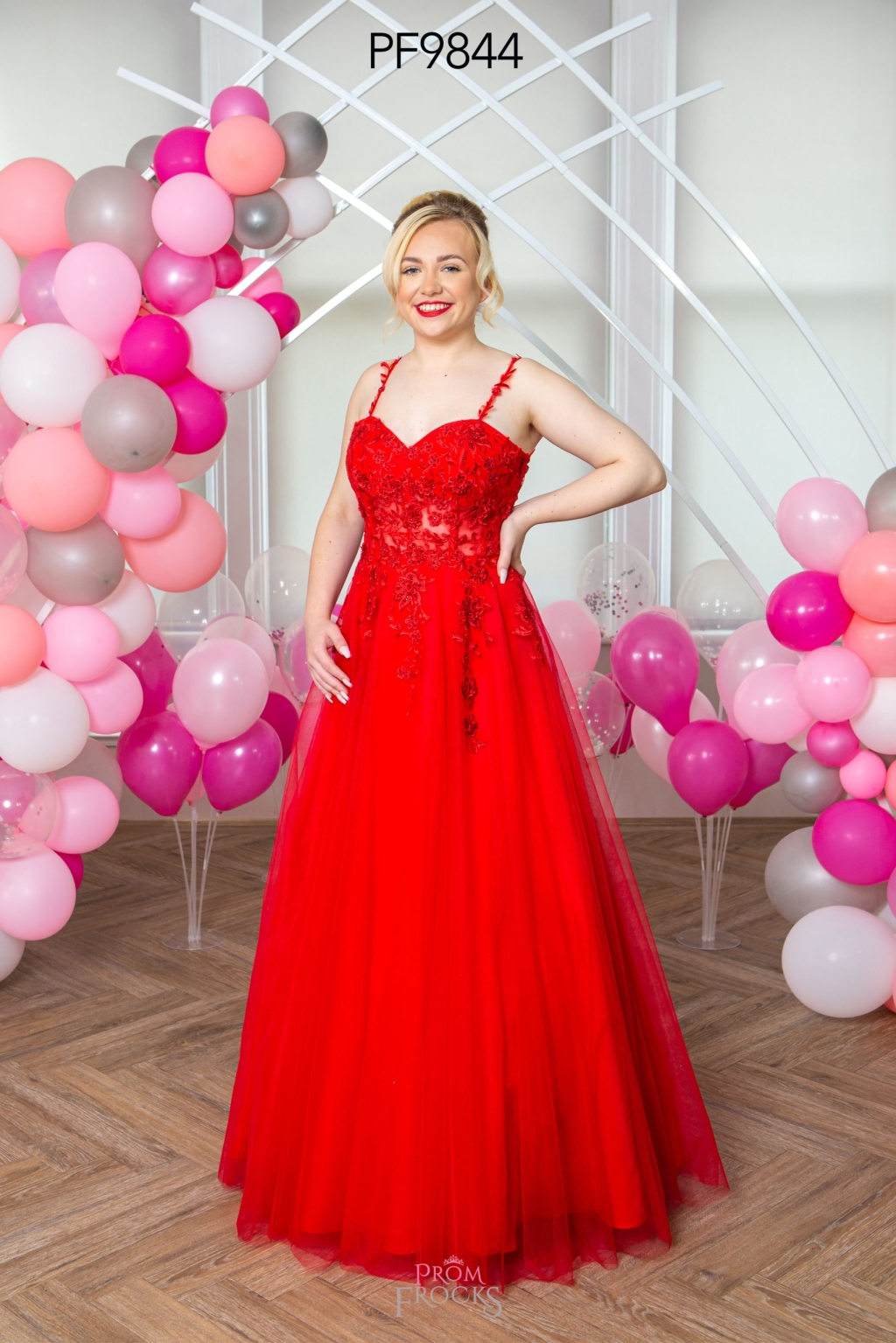 PF9844 RED PROM/EVENING DRESS