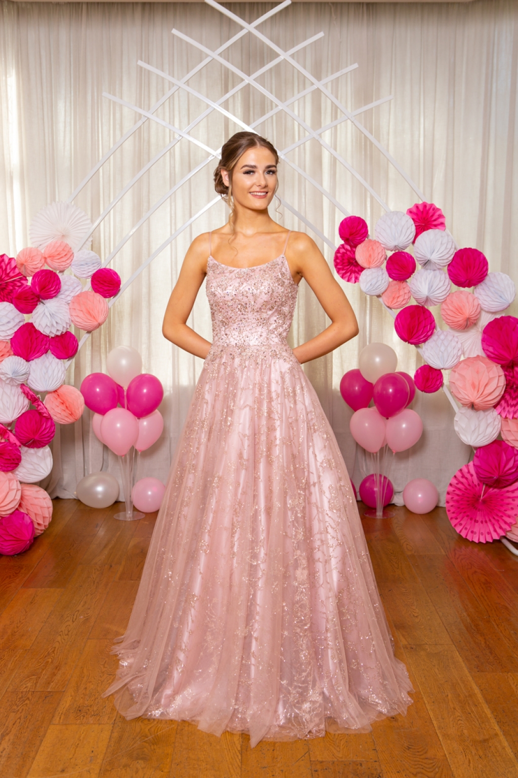 PF9921 Dusky Pink Prom/Evening Dress