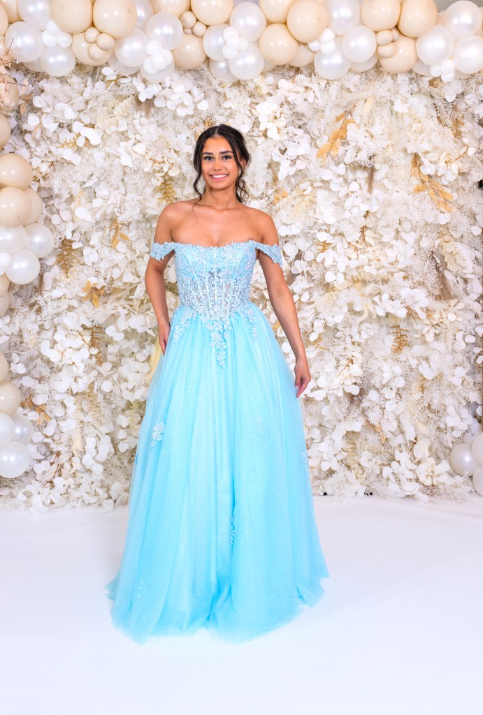 PF1127 Aqua Prom/Evening Dress