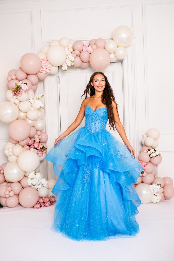 PF1204 Blue Prom/Evening Dress