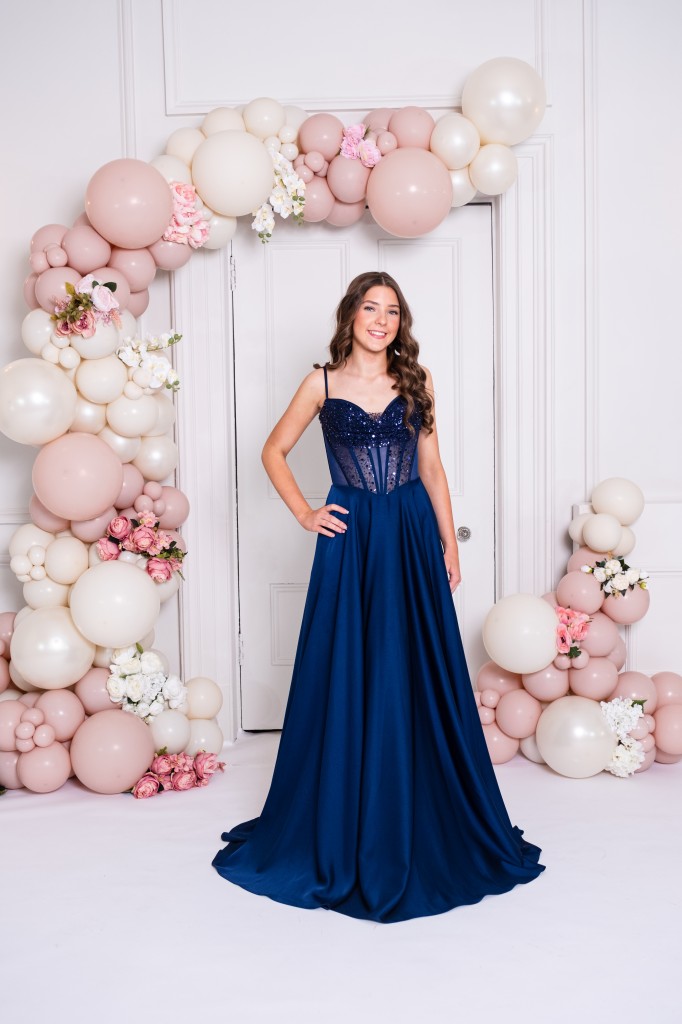PF1262 Navy Prom/Evening Dress