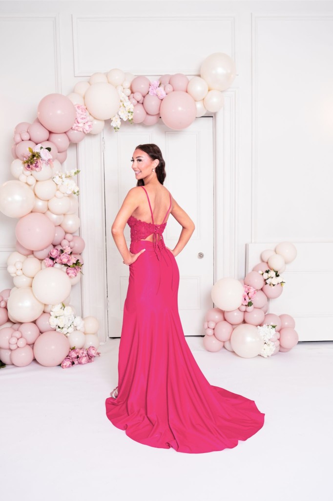 PF1273 Raspberry Prom/Evening Dress