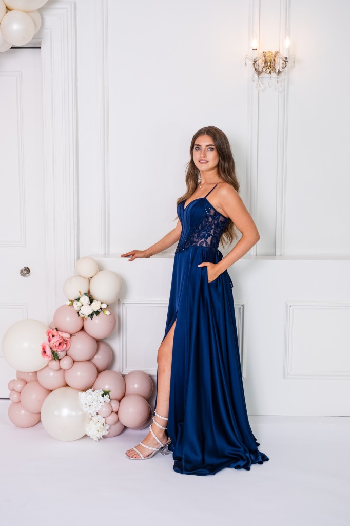 PF1224 Navy Prom/Evening Dress