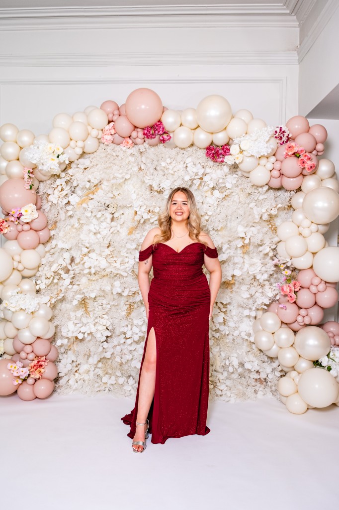 PF1222 Burgundy Prom/Evening Dress