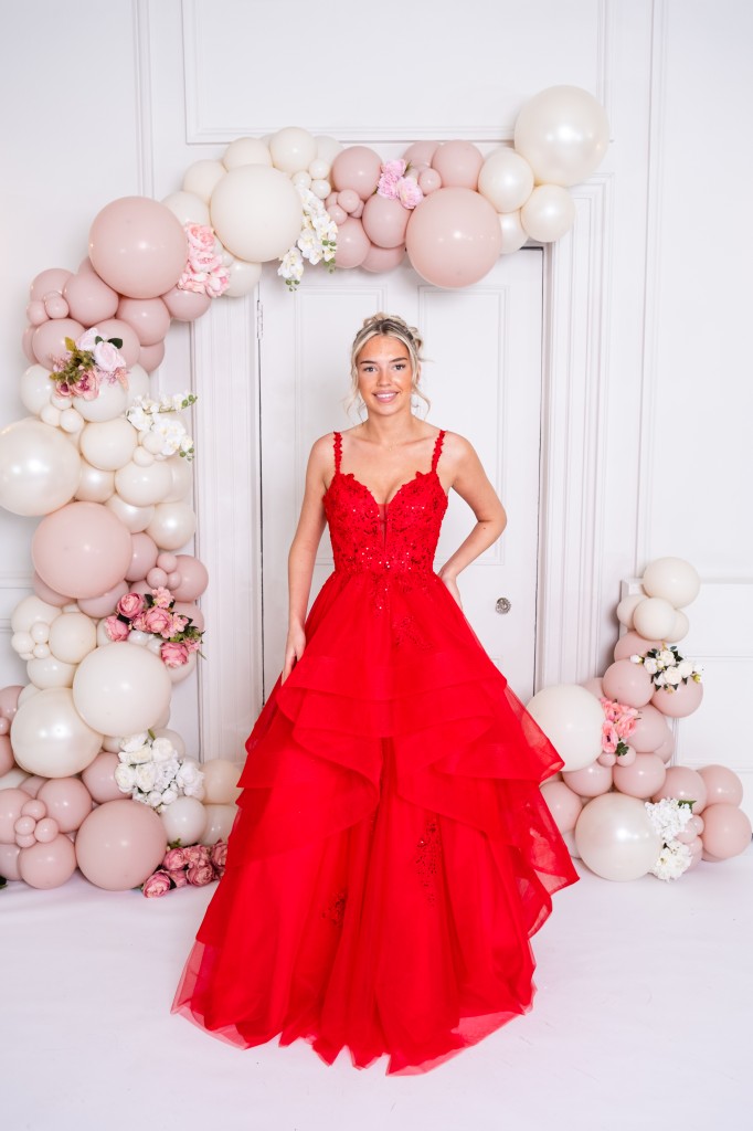 PF1205 Red Prom/Evening Dress