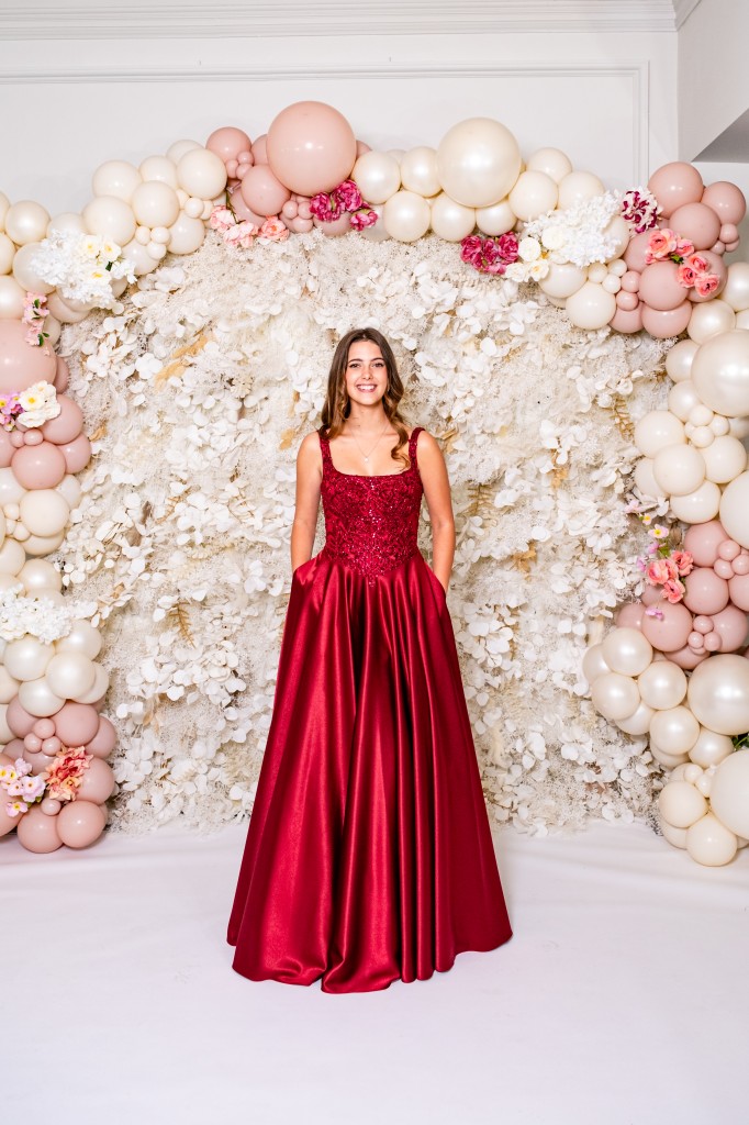 PF1203 Burgundy Prom/Evening Dress